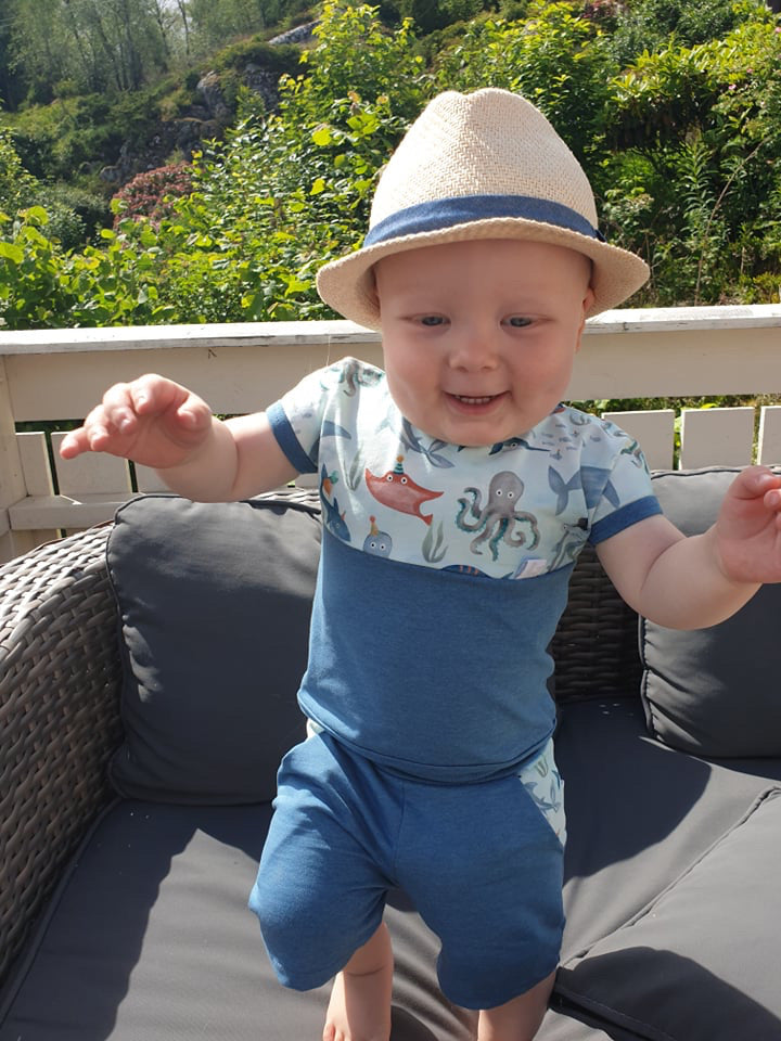 Somersett Sjødyr Rosa shorts og t-skjorte sett