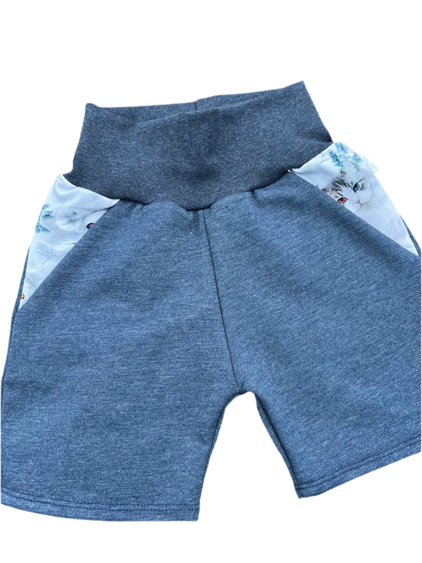 Shorts blå katt