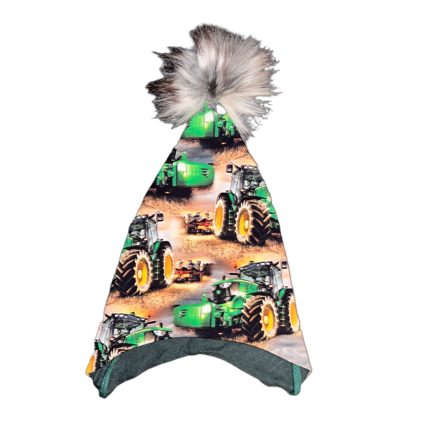 Spisslue JD grønt ullfor