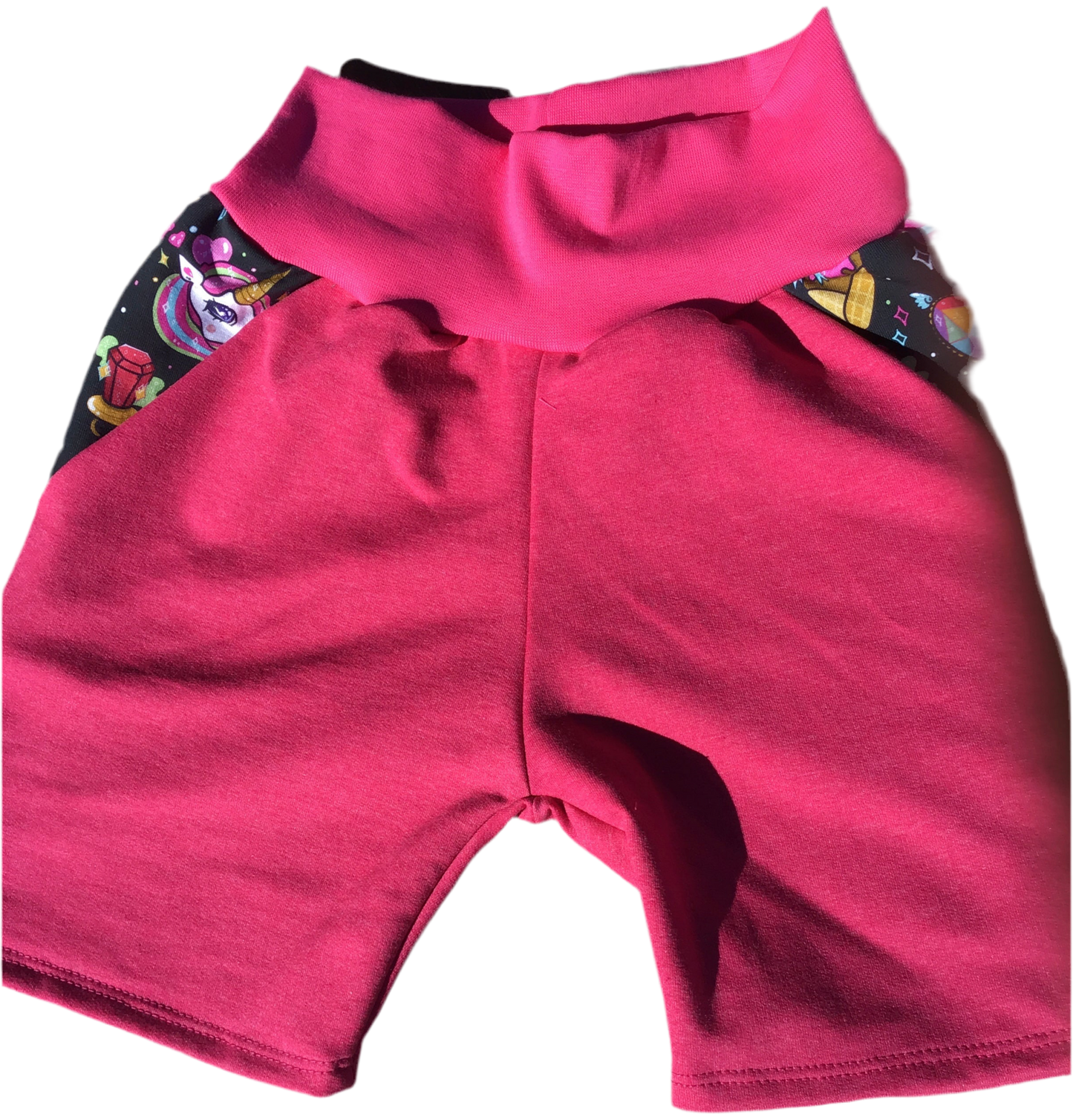Shorts rosa enhjørning sort