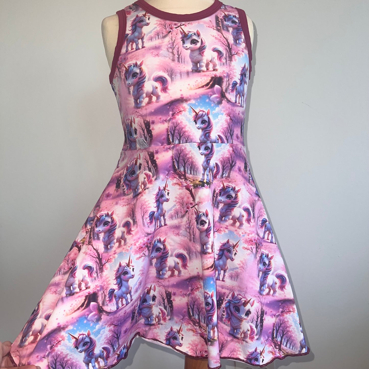 Kjole rosa enhjørning