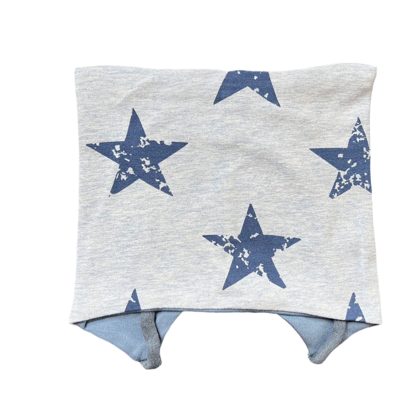 Knyttelue blå stjerner