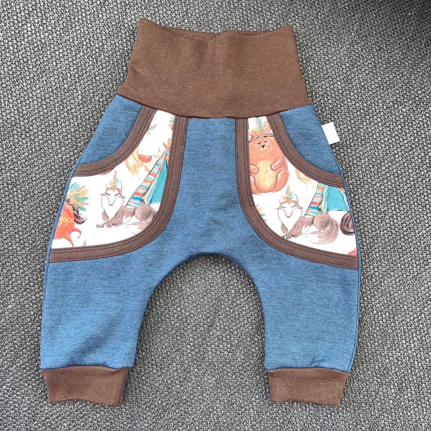 Babybukse teal indianer