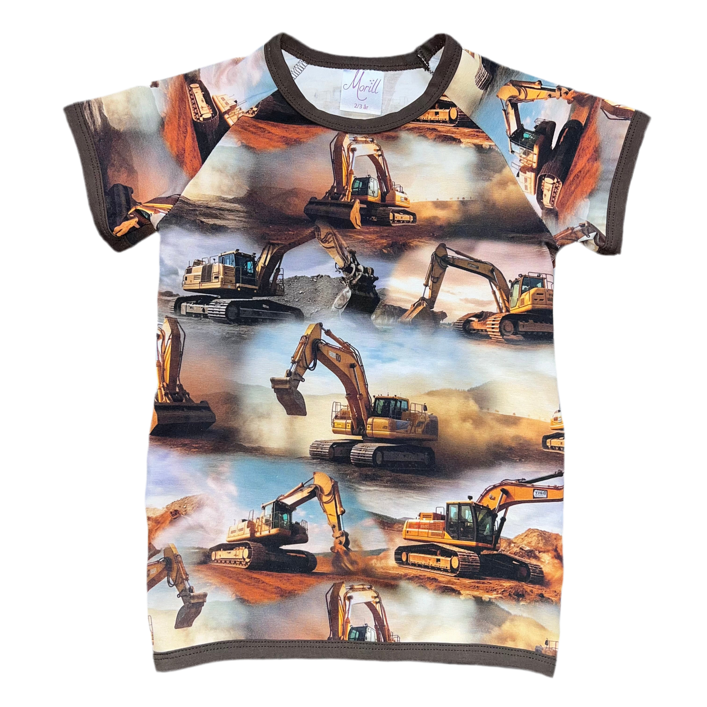 T-skjorte brune gravemaskiner