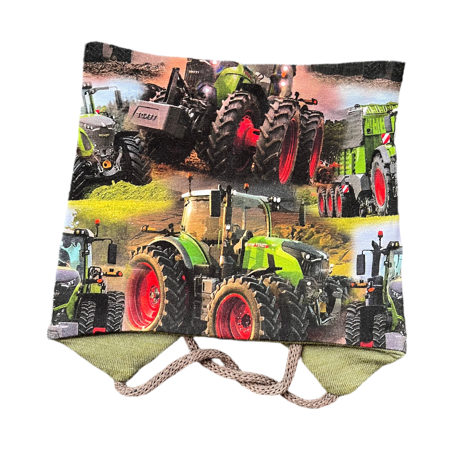 Knyttelue Fendt m/mørkegrønn ull