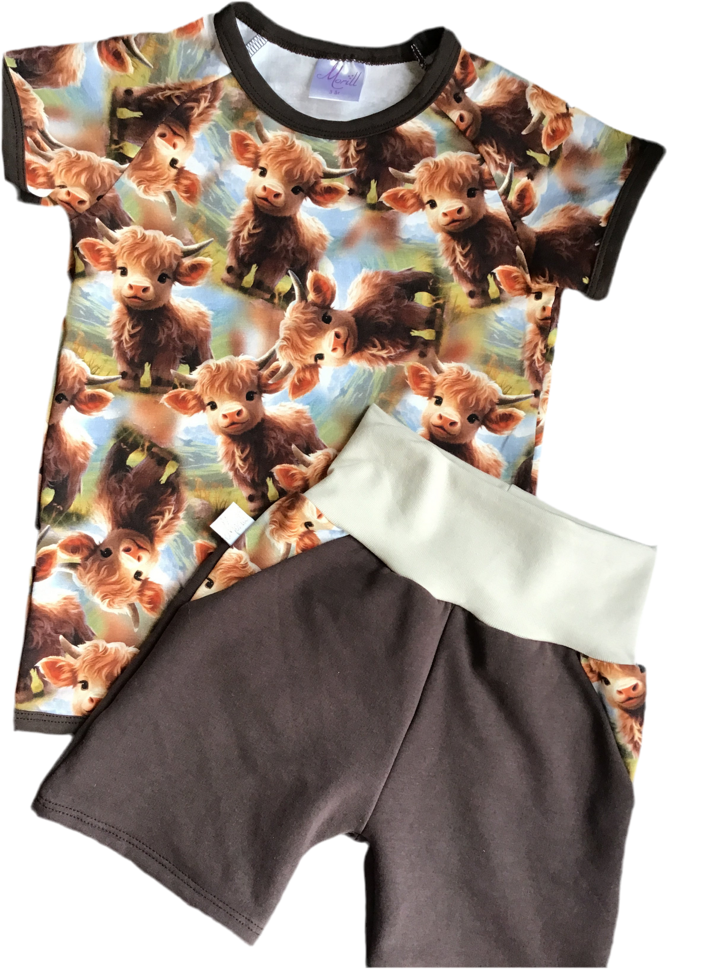Ku shorts og t-skjorte sett