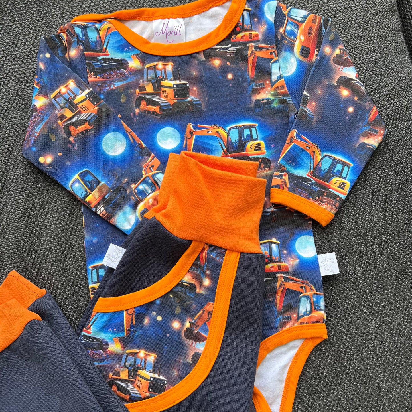 Baby Joggedress Gravemaskin i måneskinn
