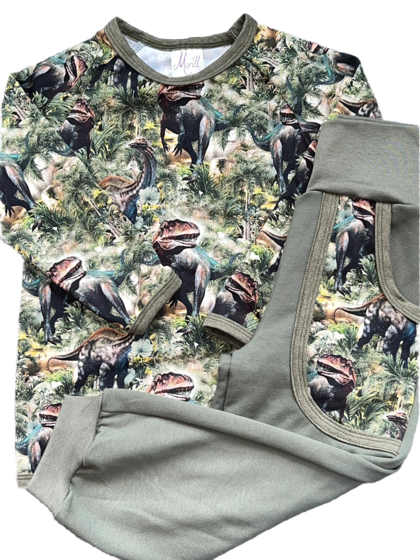 Joggedress dinosaur grønn
