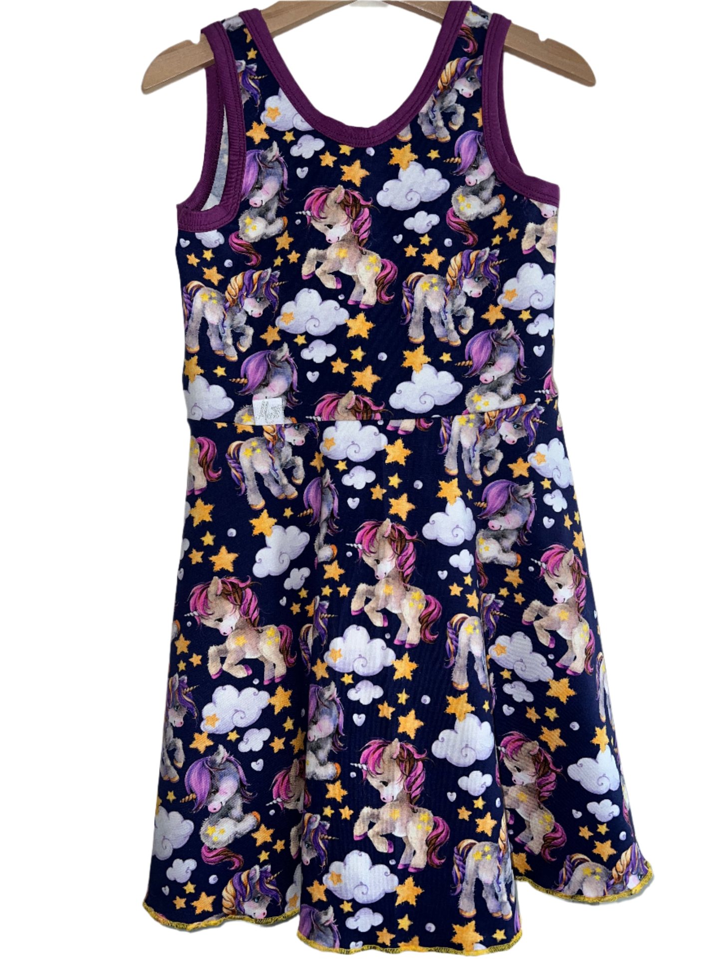 Kjole Blå Enhjørning og stjerner