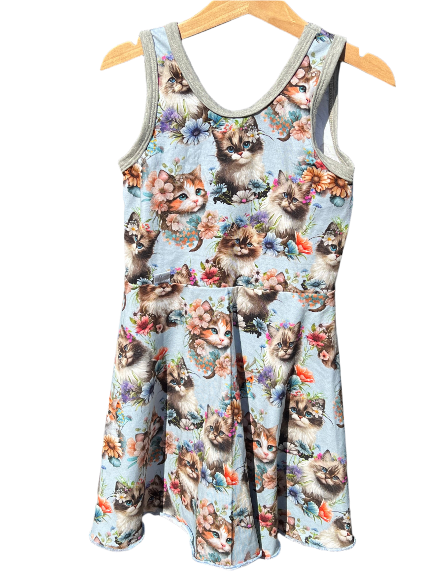 Kjole Katt og blomst