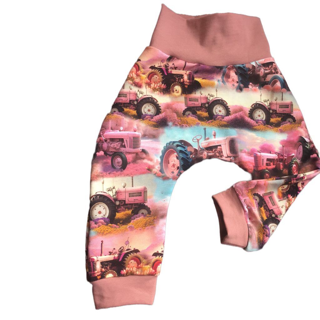 Babybukse rosa traktor