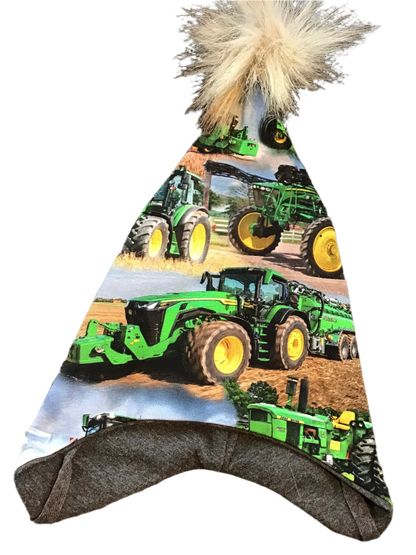 Spisslue JD grå bomullfor