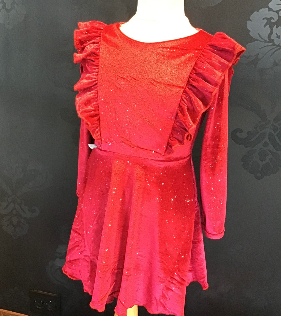 Kjole Rød glitter