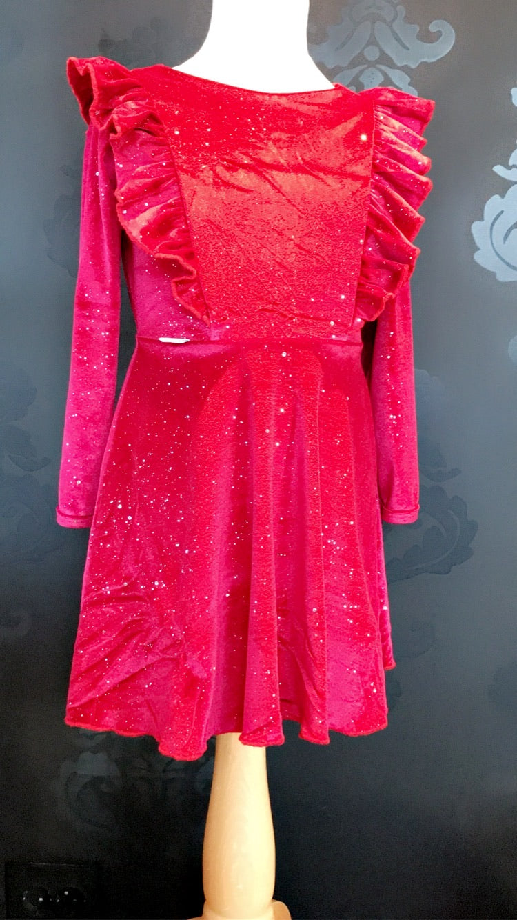 Kjole Rød glitter