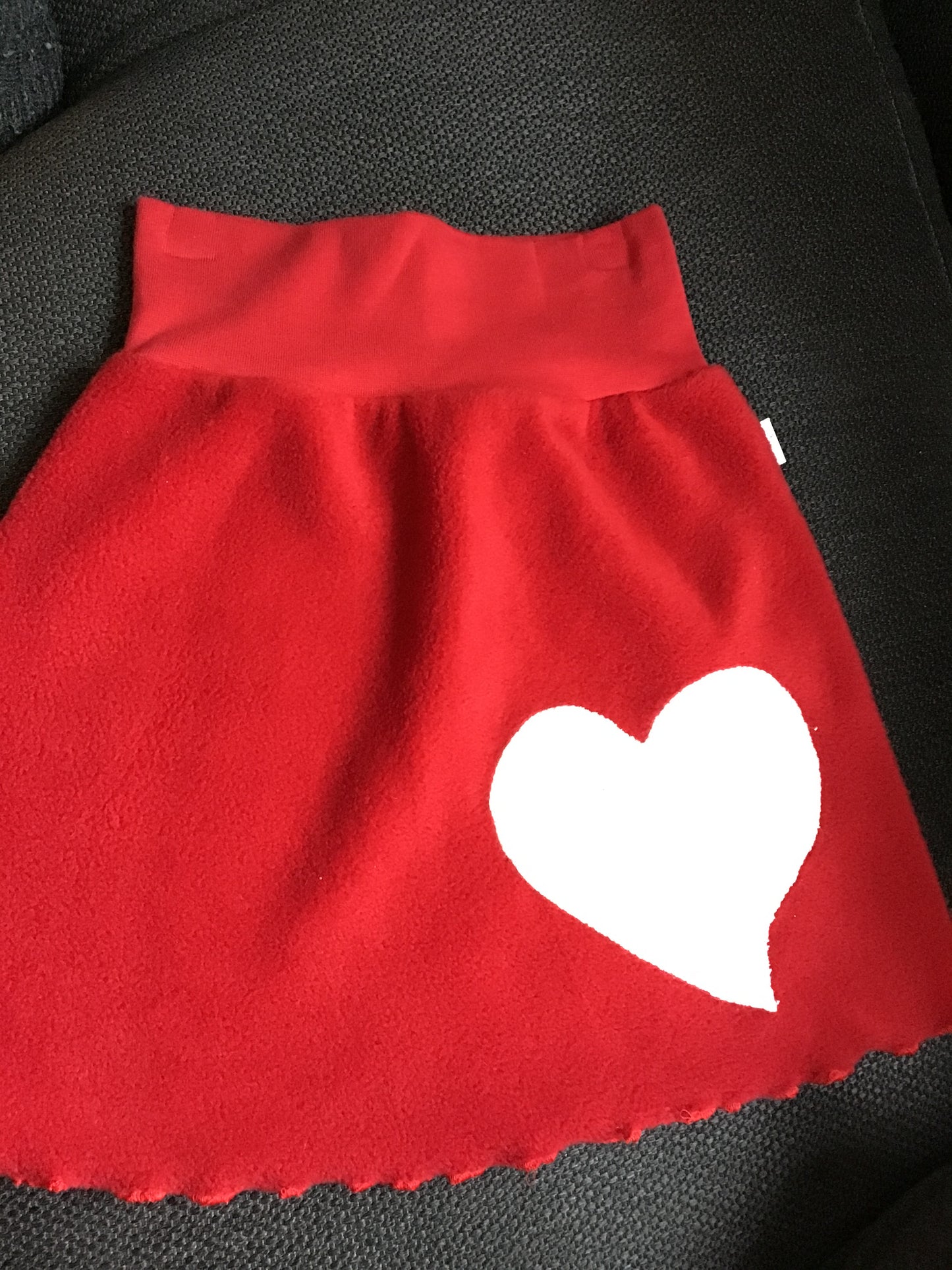 Skjørt fleece hjerte