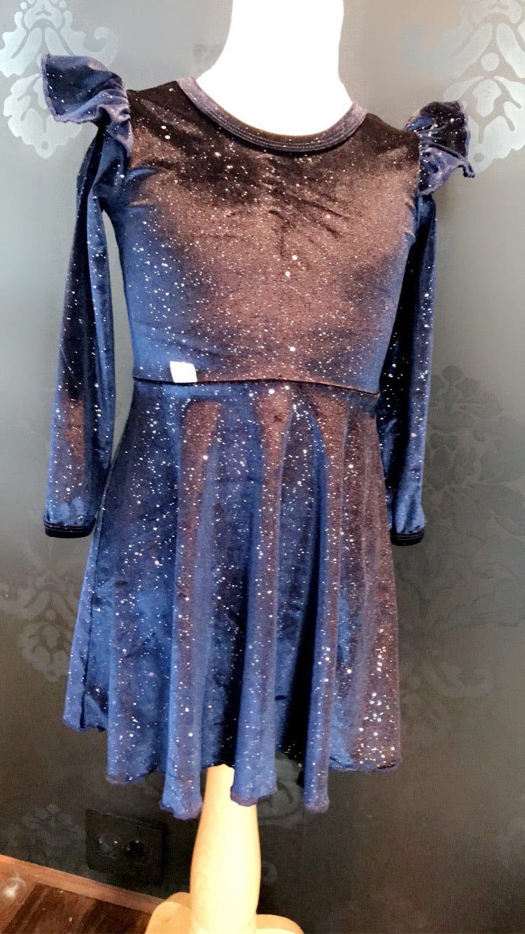 Kjole Blå Glitter