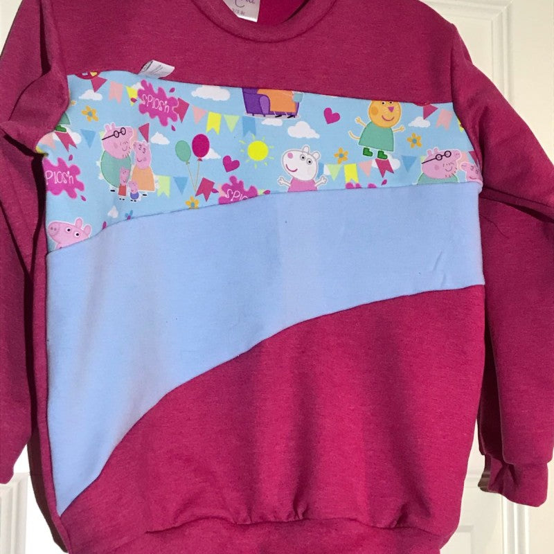 Genser Peppa rosa/blå