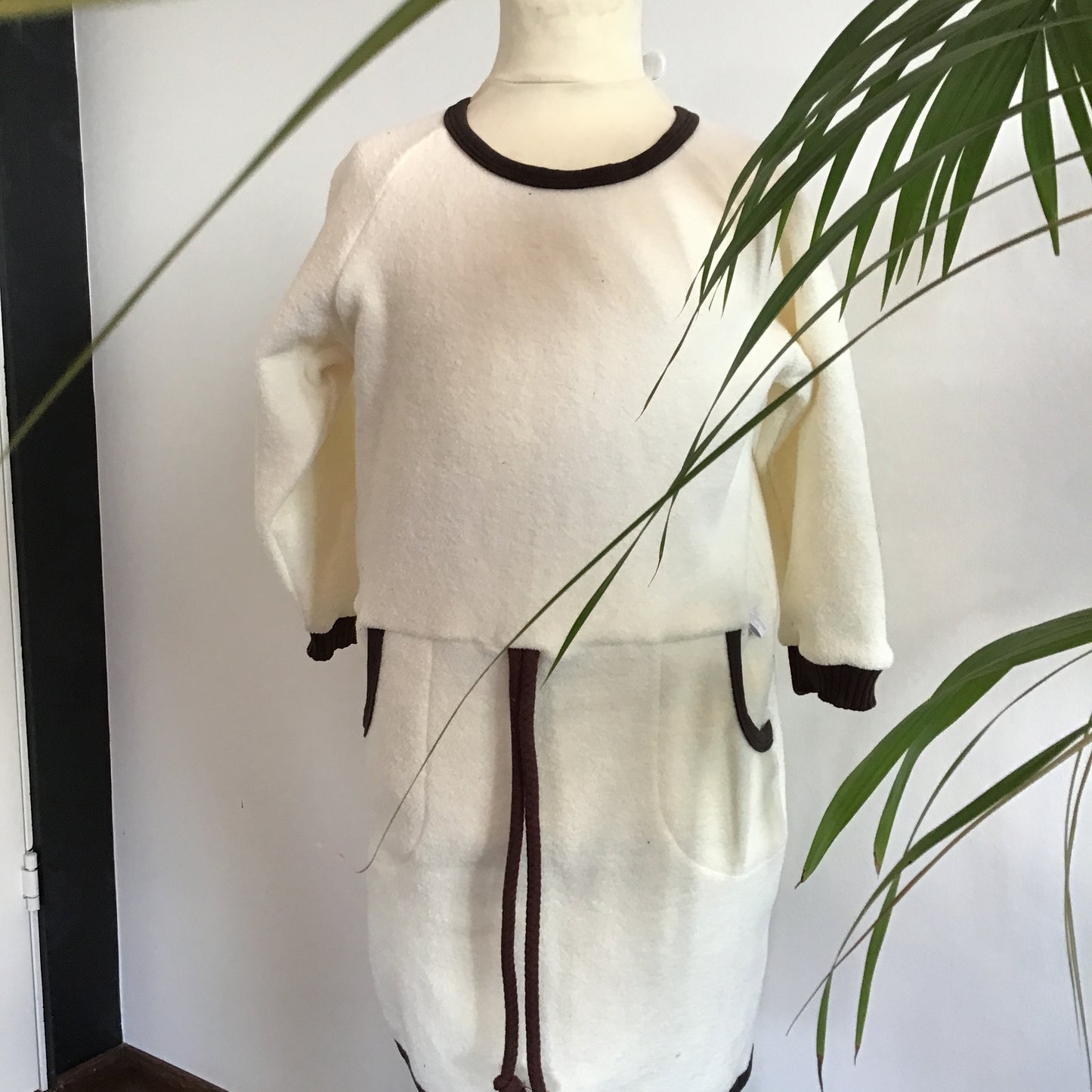 Kjole Luxusfleece cream