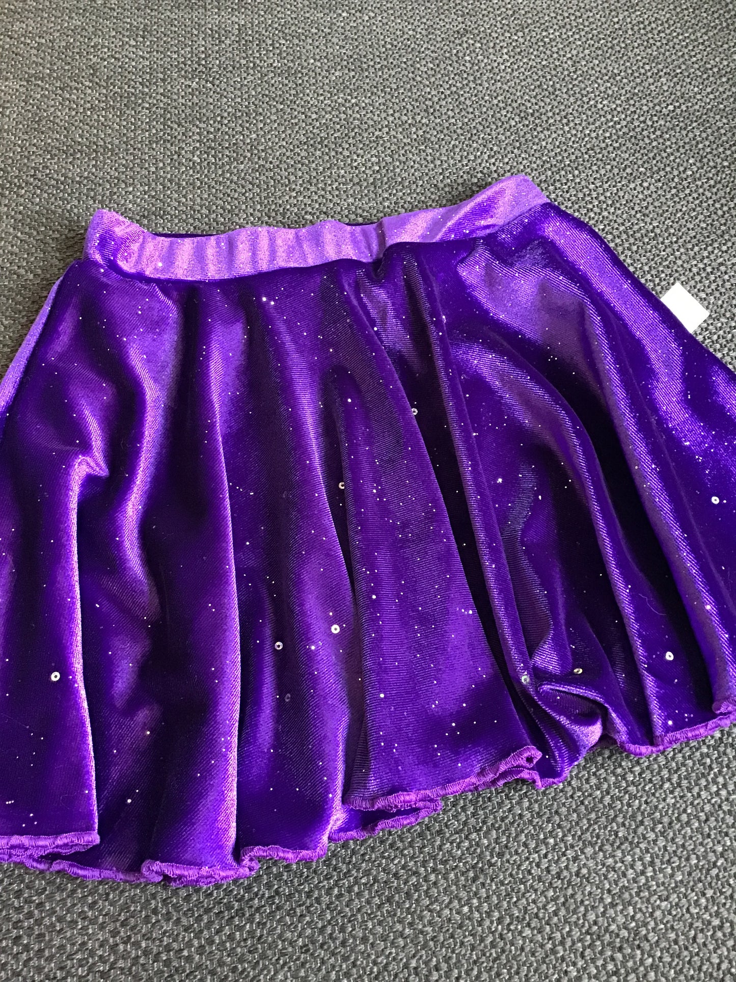 Skjørt full sirkel med glitter lilla