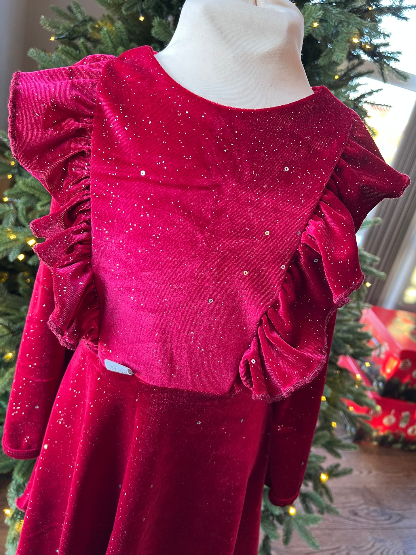 Kjole Rød glitter