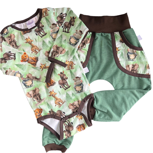 Babyjoggedress Grønne Jungeldyr