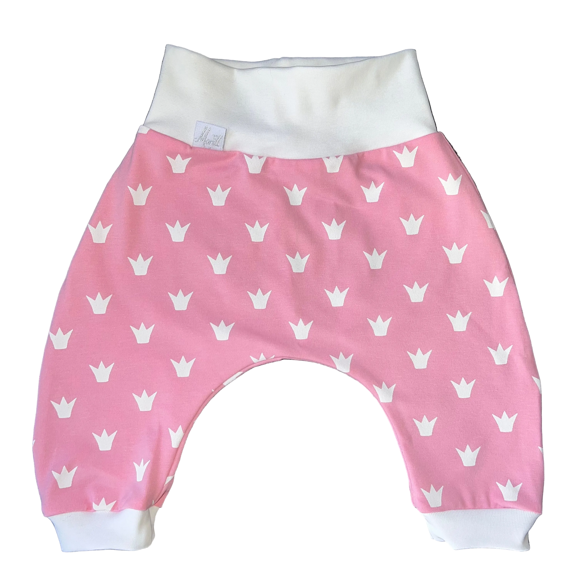 Babybukse med rosa kroner