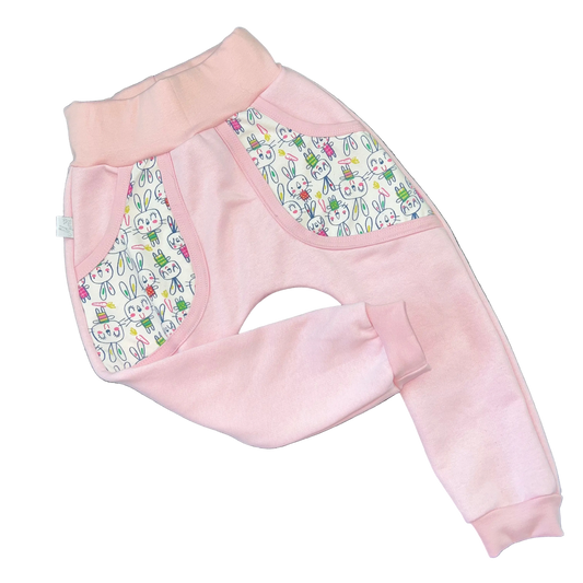 Babybukse rosa kanin tegning
