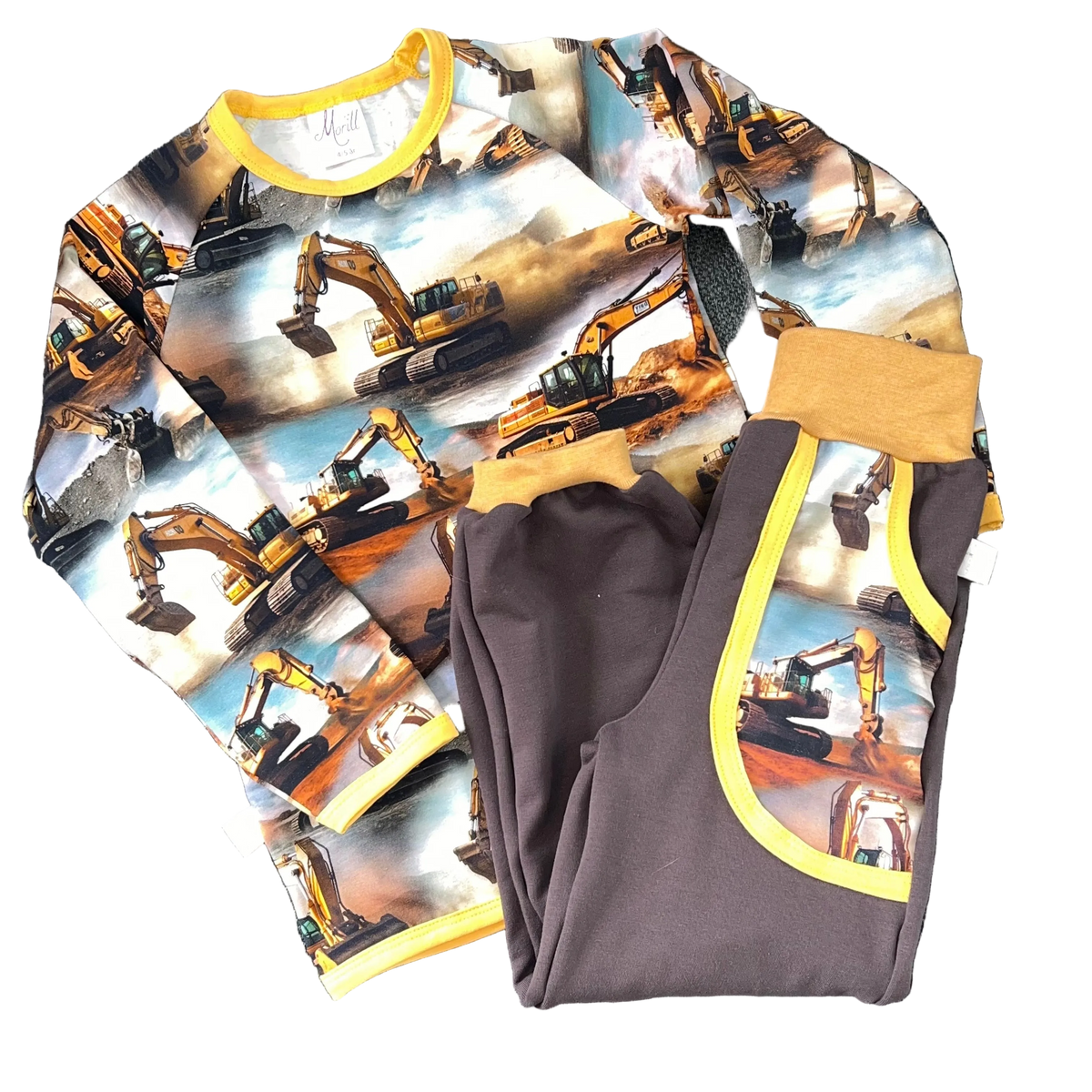 Joggedress Gravemaskiner brun
