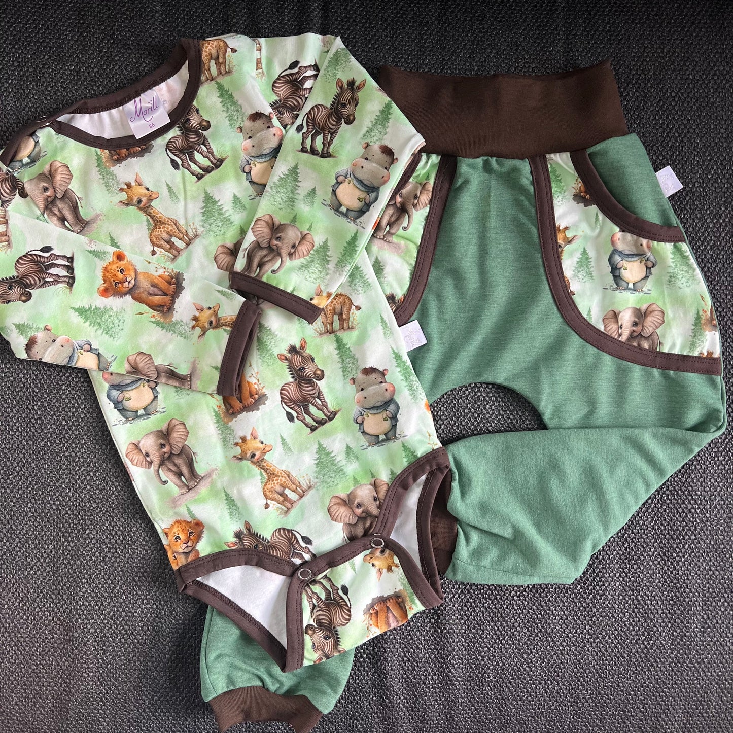 Babyjoggedress Grønne Jungeldyr