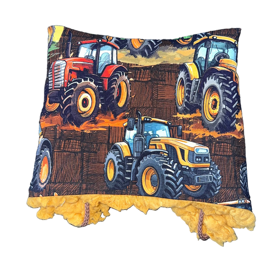 Knyttelue Retrotraktor Brun m/pelsfor