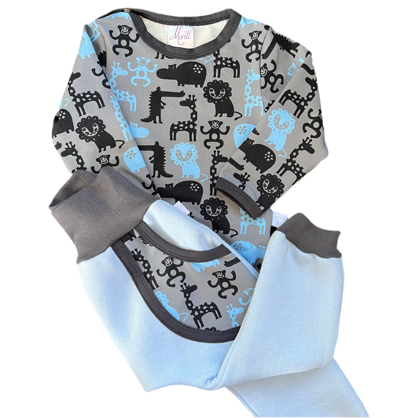 Baby Joggedress Blå/grå Jungeldyr
