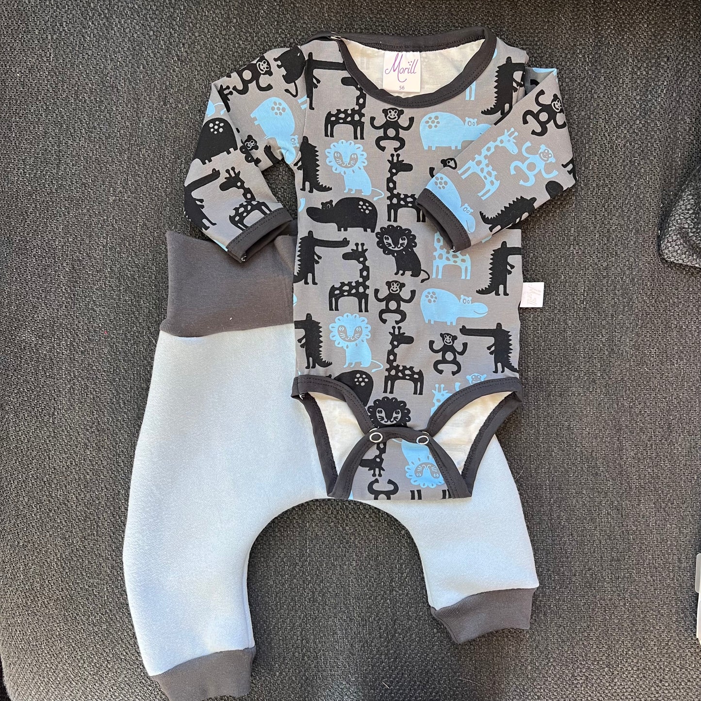 Baby Joggedress Blå/grå Jungeldyr