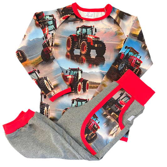 Joggedress Rød traktor