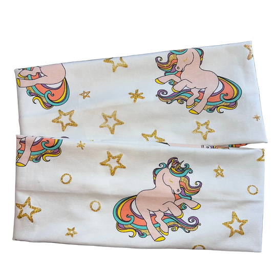 Pannebånd hvit/gull Enhjørning