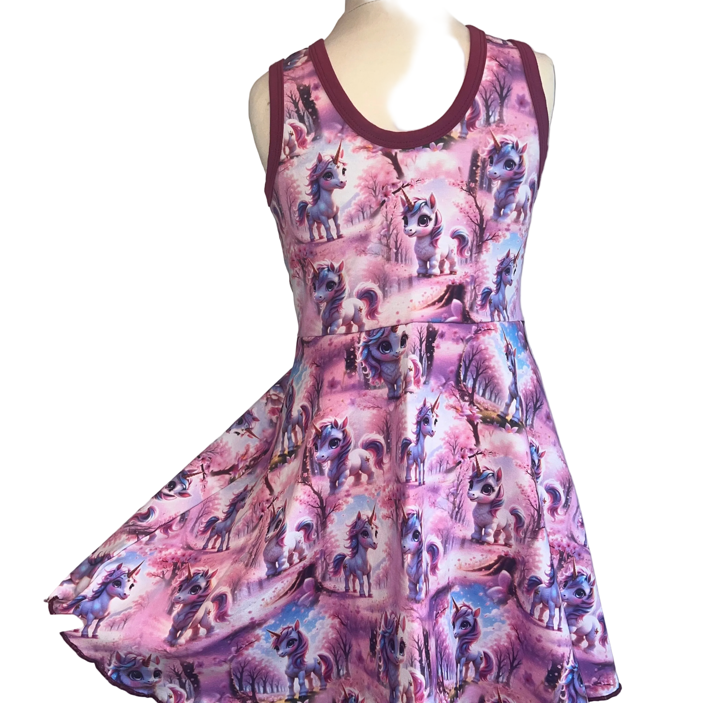 Kjole rosa enhjørning