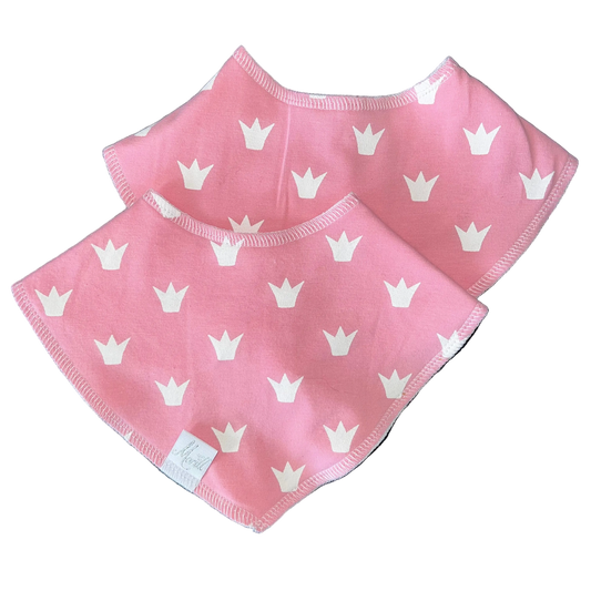 Smekke til barn rosa med kroner