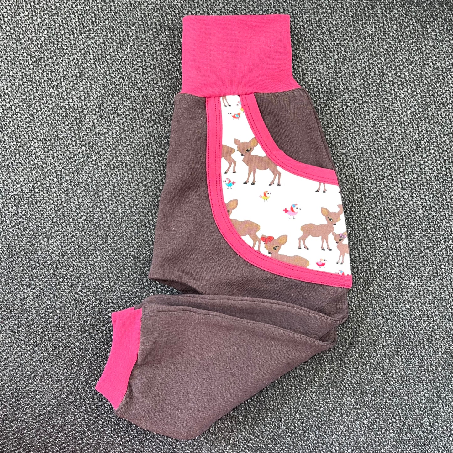 Babybukse Bambi hvit-brun