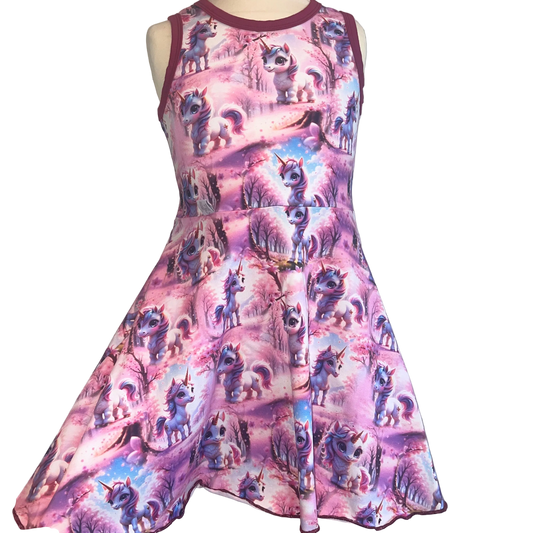 Kjole rosa enhjørning