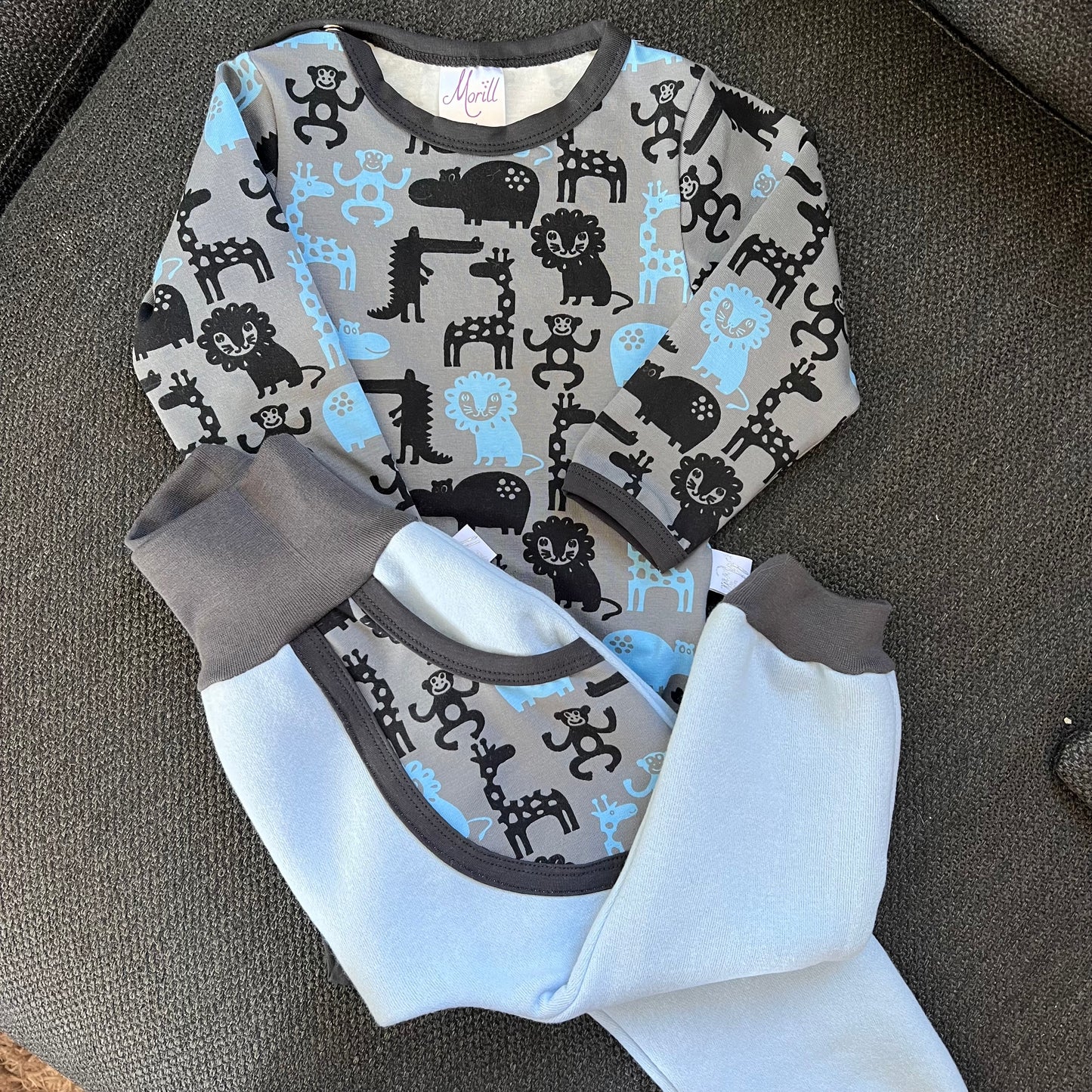 Baby Joggedress Blå/grå Jungeldyr