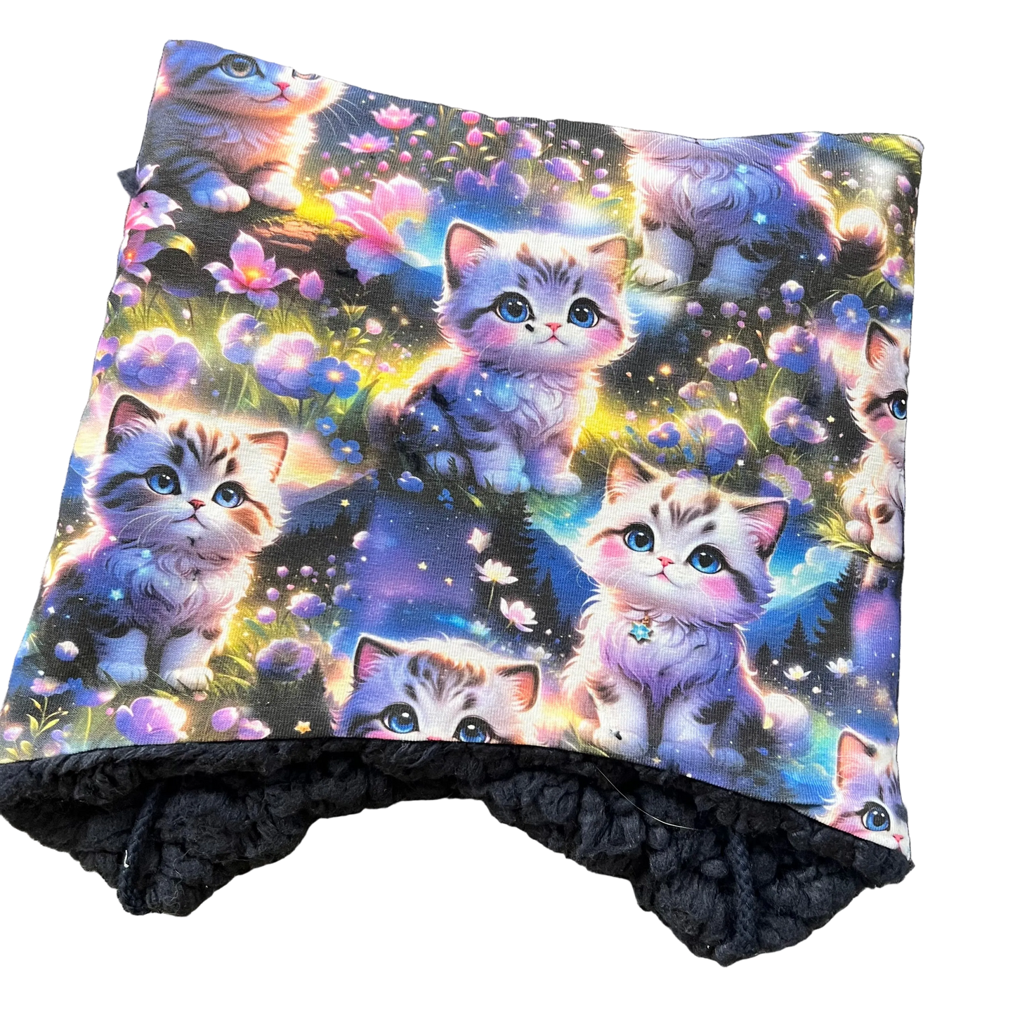 Knyttelue Lilla Katt m/pelsfor