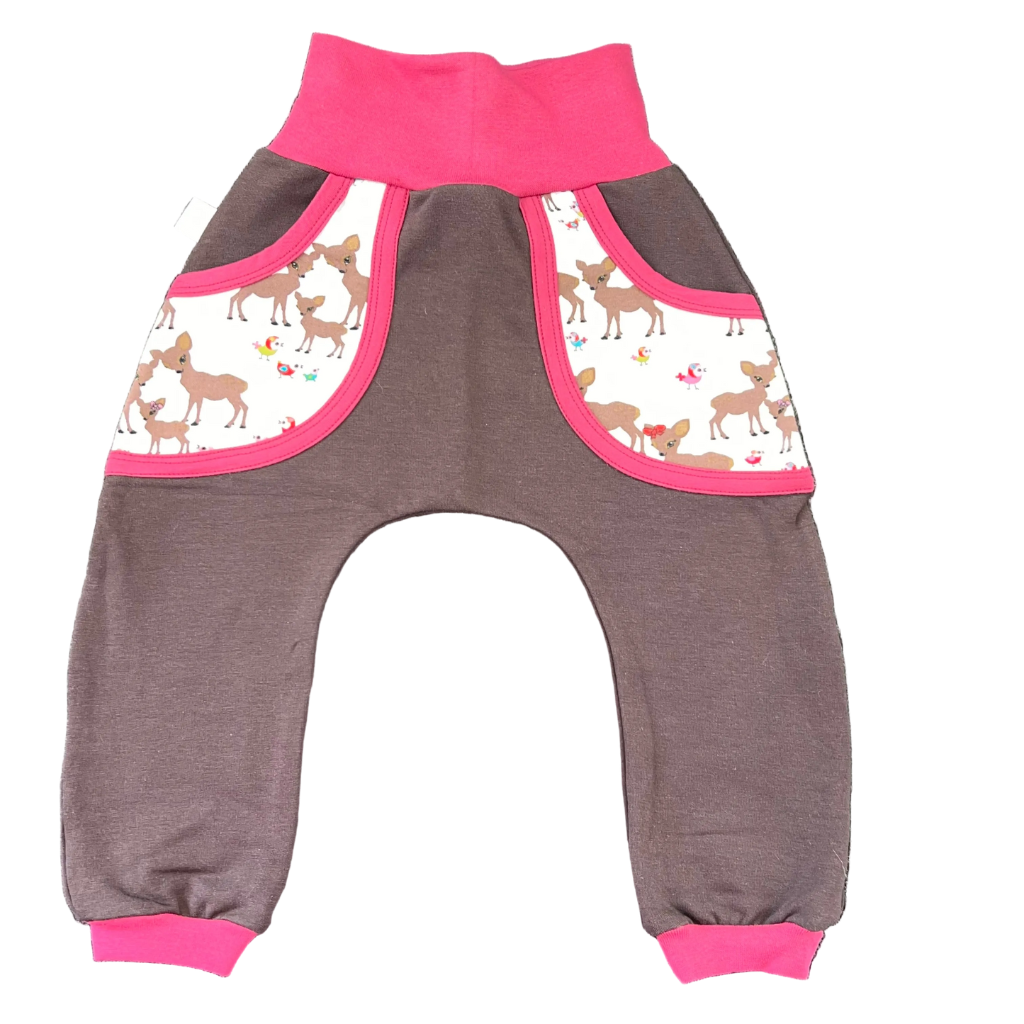 Babybukse Bambi hvit-brun