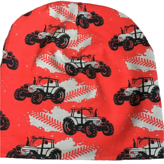 Rød traktor lue