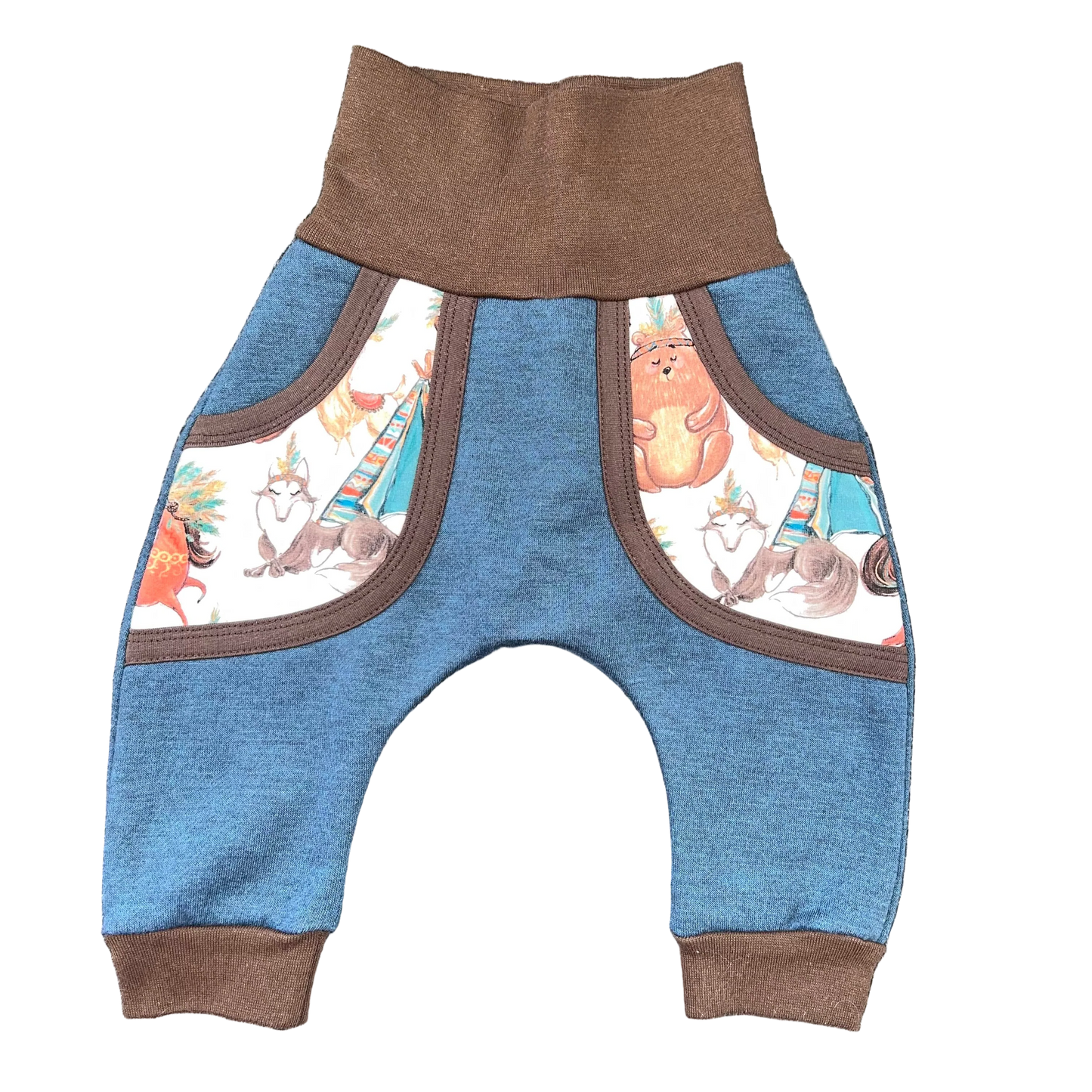 Babybukse teal indianer