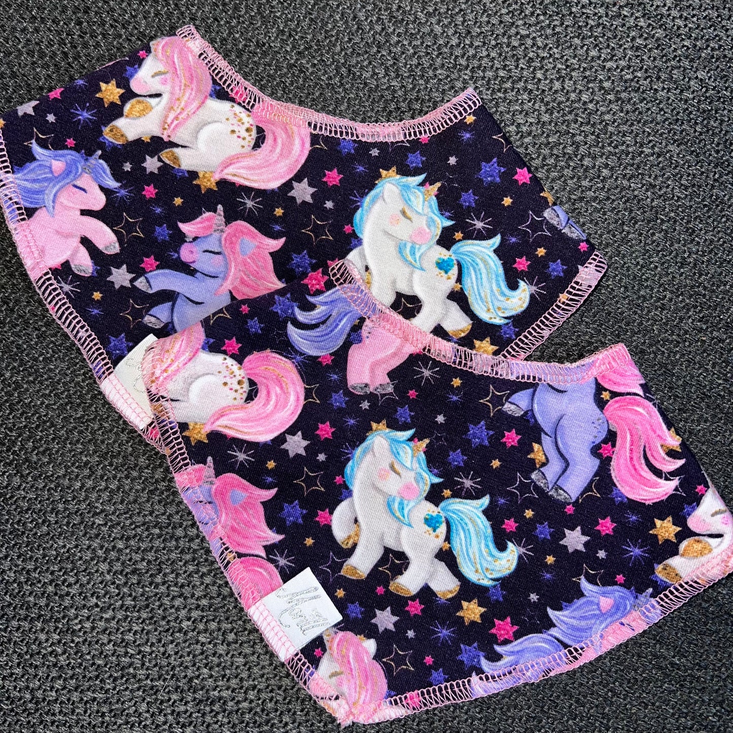 Smekke Rosa/mørk blå stjerner enhjørning