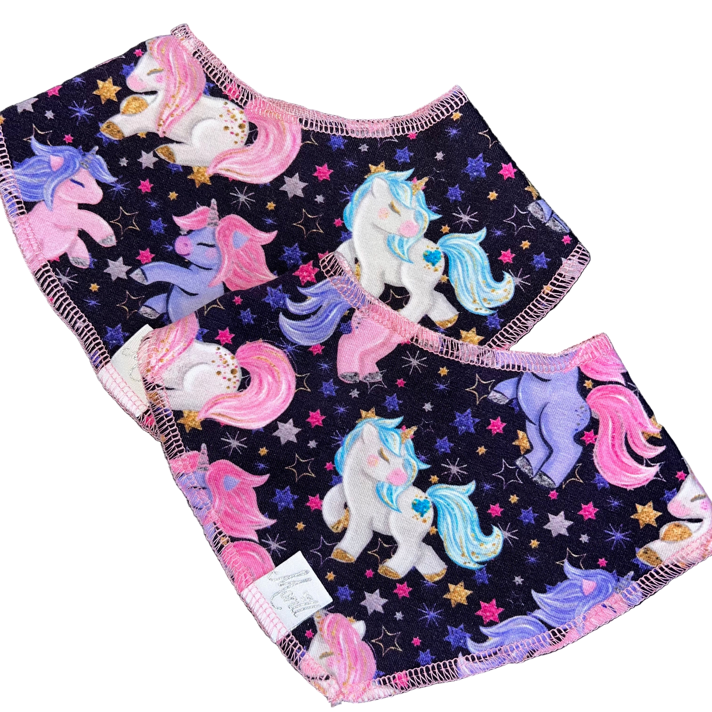 Smekke Rosa/mørk blå stjerner enhjørning