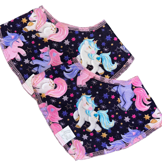 Smekke Rosa/mørk blå stjerner enhjørning