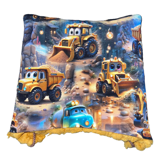 Knyttelue Bygge Bob m/pelsfor