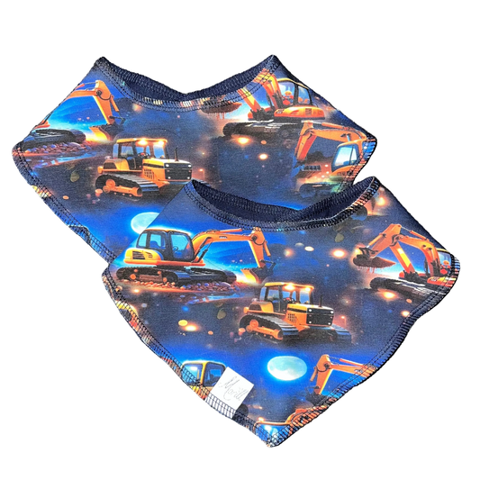 Smekke til barn med gravemaskin og måne