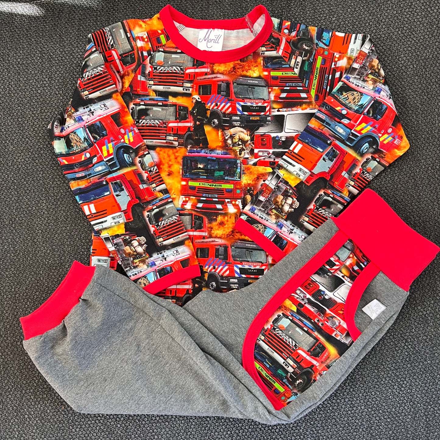 Joggedress Brannbiler
