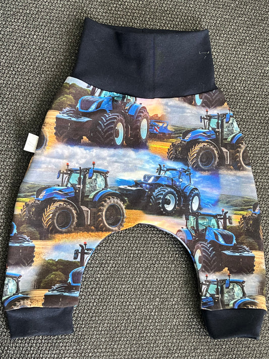 Babybukse traktor blå
